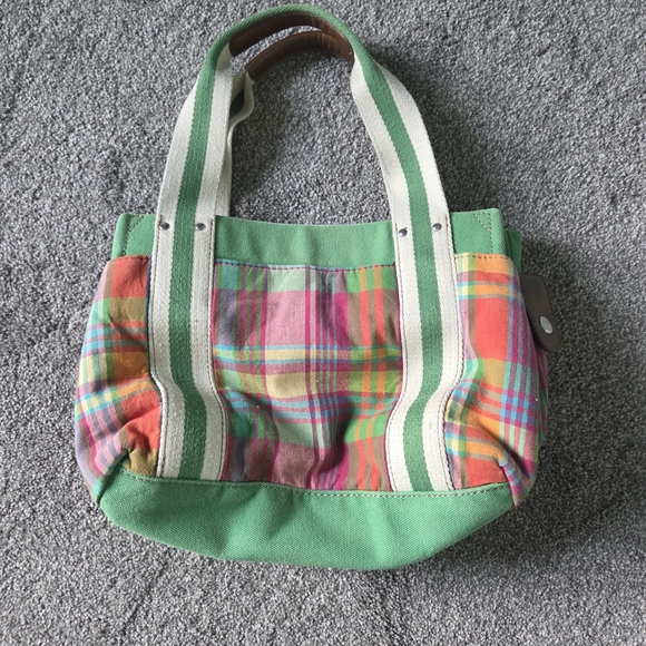 Tommy Hilfiger Green and Pink Plaid Purse - Picture 2 of 6